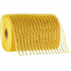 5.5" x 45ft. Mustard Mesh Ribbon by Celebrate It™