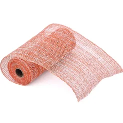 10" x 19ft. Orange & White Window Poly Burlap Mesh by Celebrate It™