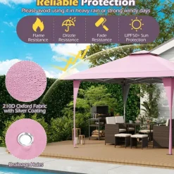 13x13 FT Outdoor Pop Up Canopy Tent with Carrying Bag