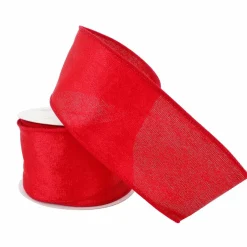 2.5" x 25ft. Red Velvet Wired Ribbon by Celebrate Itâ„¢