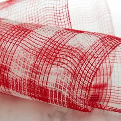 10" x 19ft. Red & White Buffalo Check Mesh by Celebrate It™