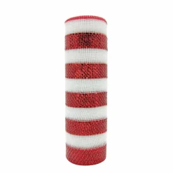 10" x 19ft. Red & White Striped Mesh by Celebrate It™