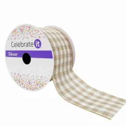 2.5" x 25ft. Wired Gingham Ribbon by Celebrate It™