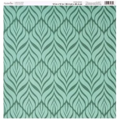 12" x 12" Green Leaf Embossed Cardstock Paper by Recollections™