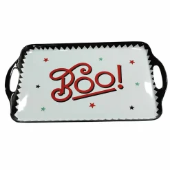 18.7" x 11.3" Halloween Boo! Melamine Platter with Handles by Celebrate It™
