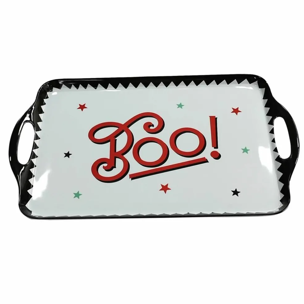 18.7" x 11.3" Halloween Boo! Melamine Platter with Handles by Celebrate It™