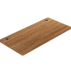 55 x 28 Inch Desk Tabletop, Rectangle Desktop Replacement with 2 Cable Holes, 1-Inch-Thick Work Surface for Sit to Stand Desk, White