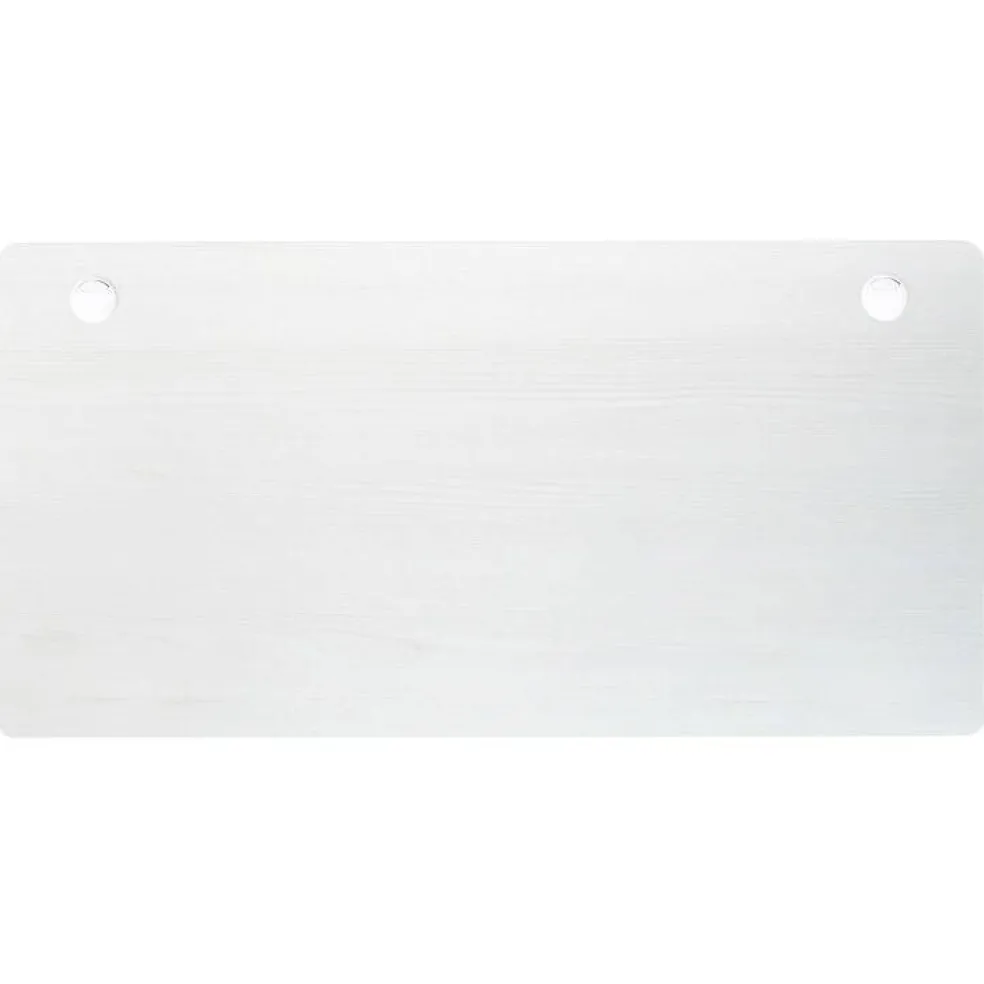 55 x 28 Inch Desk Tabletop, Rectangle Desktop Replacement with 2 Cable Holes, 1-Inch-Thick Work Surface for Sit to Stand Desk, White
