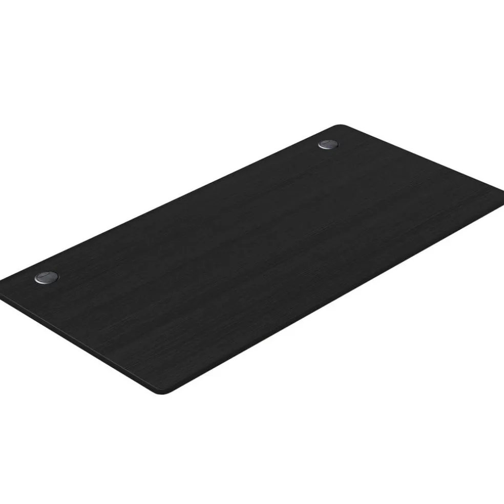 55 x 28 Inch Desk Tabletop, Rectangle Desktop Replacement with 2 Cable Holes, 1-Inch-Thick Work Surface for Sit to Stand Desk, White