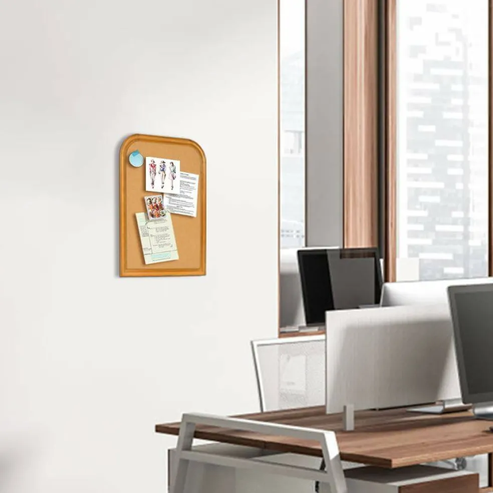 17X13 inches - Cork Board for Walls with Frame(Brown)
