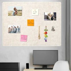 23.5 X 17.5 inches Cork Board with 20 Pushpin(Oatmeal)