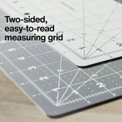 18 x 24 Inch Self-Healing Cutting Mat Double-Sided Sewing Quilting Craft Mat with Measurement Grid 30 45 60 Degree Bias Lines for Fabric Paper & DIY Projects