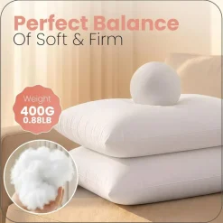 12 x 20 Inch Throw Pillow Inserts Set of 2 White Decorative Lumbar Cushion Inserts Soft Fluffy Polyester Pillow Forms for Bed Sofa Couch Home Decor