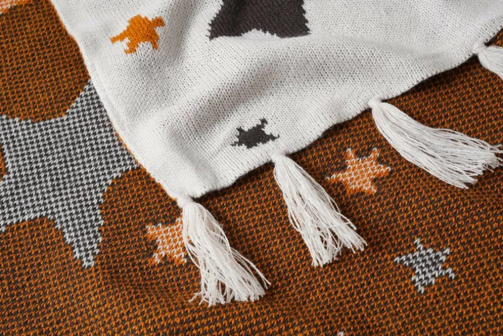 50" x 60" Jack-O'-Lantern, Ghost & Skeleton Throw Blanket by Ashland®