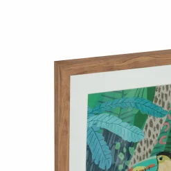 16" x 20" Jungle Vibe Toucan Wall Décor in Woodgrain Frame by Ashland®