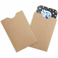 3 1/2" x 2 3/8" Kraft Gift Card Sleeves- 50 pack