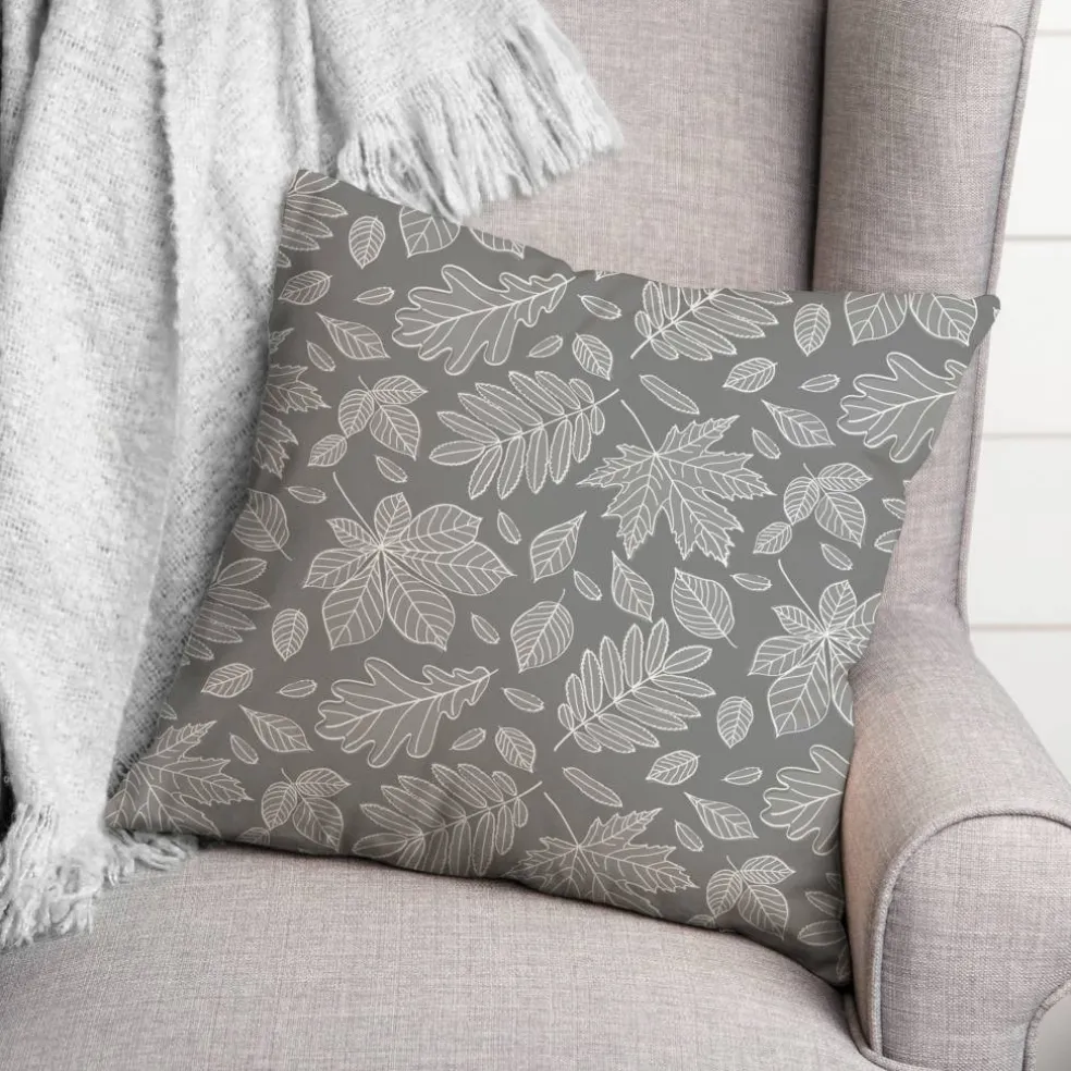 18" x 18" Leaf Mixture Indoor/Outdoor Throw Pillow
