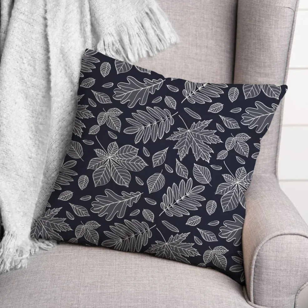 18" x 18" Leaf Mixture Indoor/Outdoor Throw Pillow