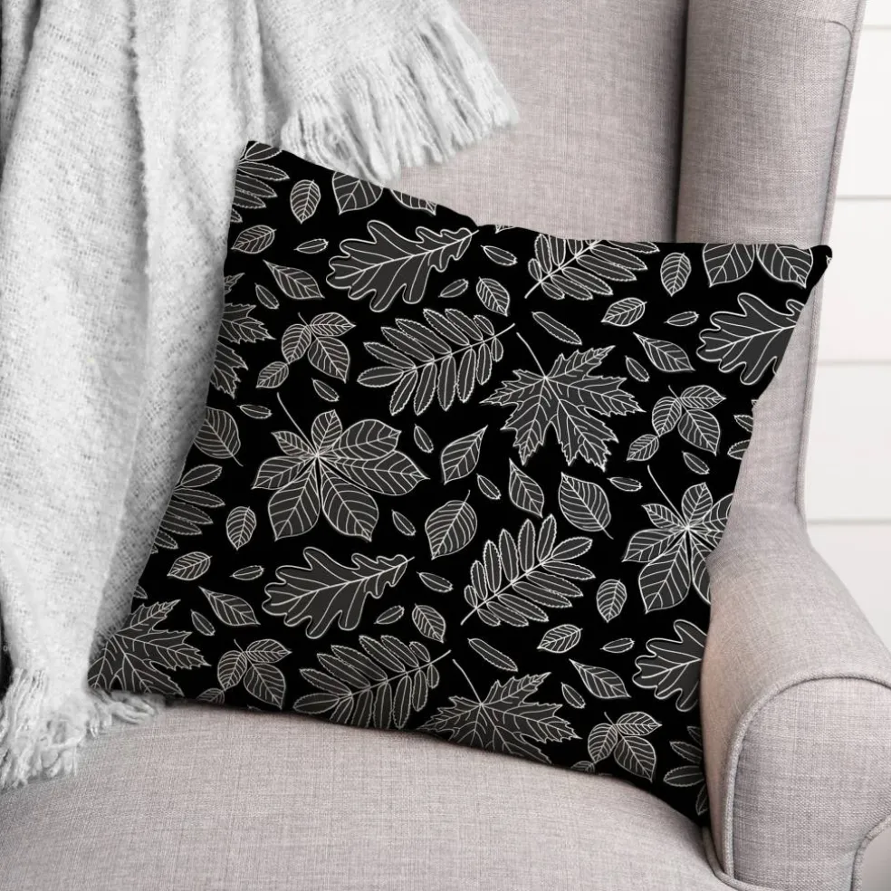 18" x 18" Leaf Mixture Indoor/Outdoor Throw Pillow