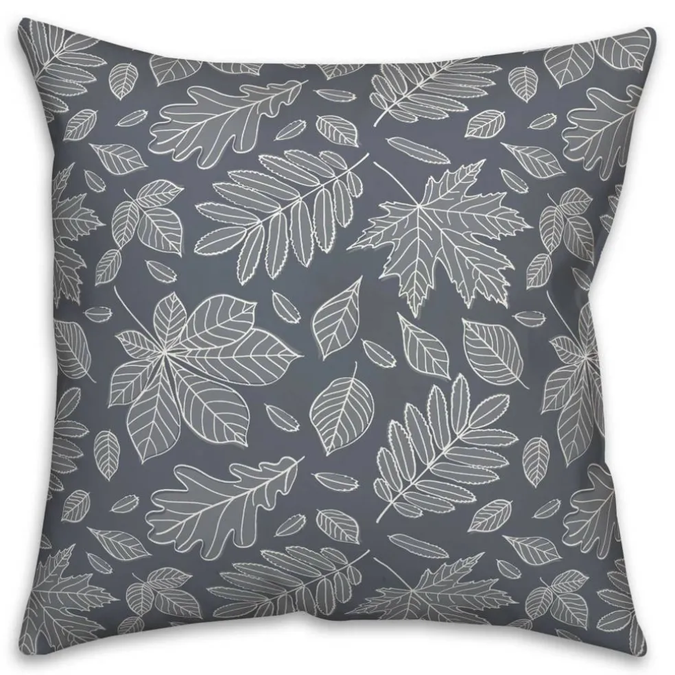 18" x 18" Leaf Mixture Indoor/Outdoor Throw Pillow