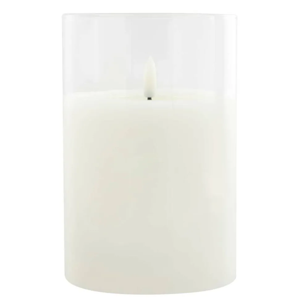4" x 6" LED Glass Wax Flickering Candle by Ashland®