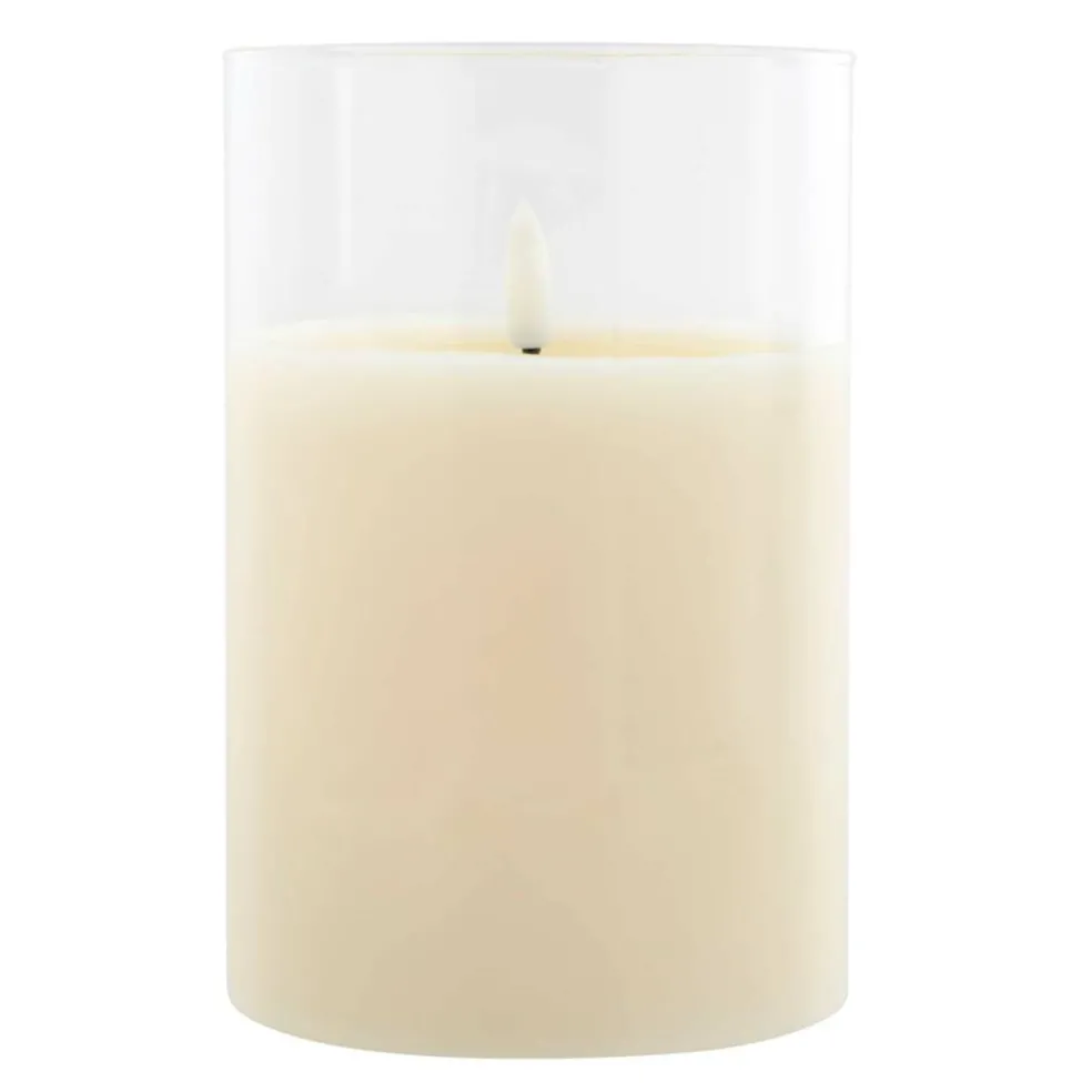 4" x 6" LED Glass Wax Flickering Candle by Ashland®