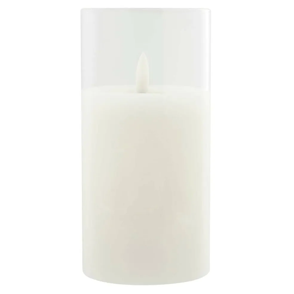 3" x 6" LED Glass Wax Flickering Candle by Ashland®