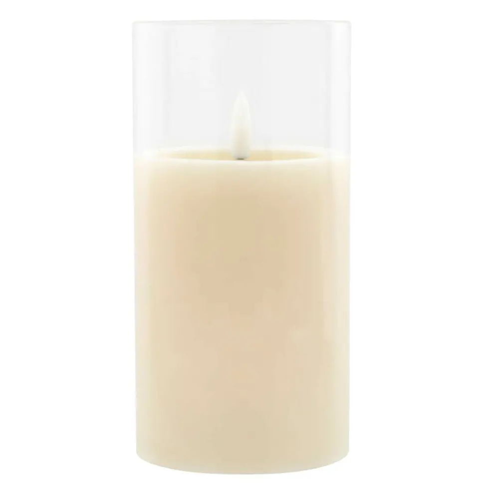 3" x 6" LED Glass Wax Flickering Candle by Ashland®