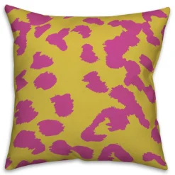 18" x 18" Leopard Print Indoor/Outdoor Throw Pillow