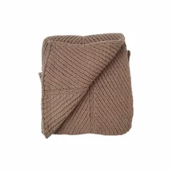 50" x 60" Light Brown Cotton Knit Throw by Ashland®