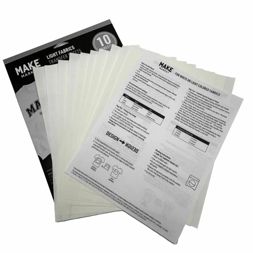 8.5" x 11" Light Fabric Transfer Sheets, 10ct. by Make Market®