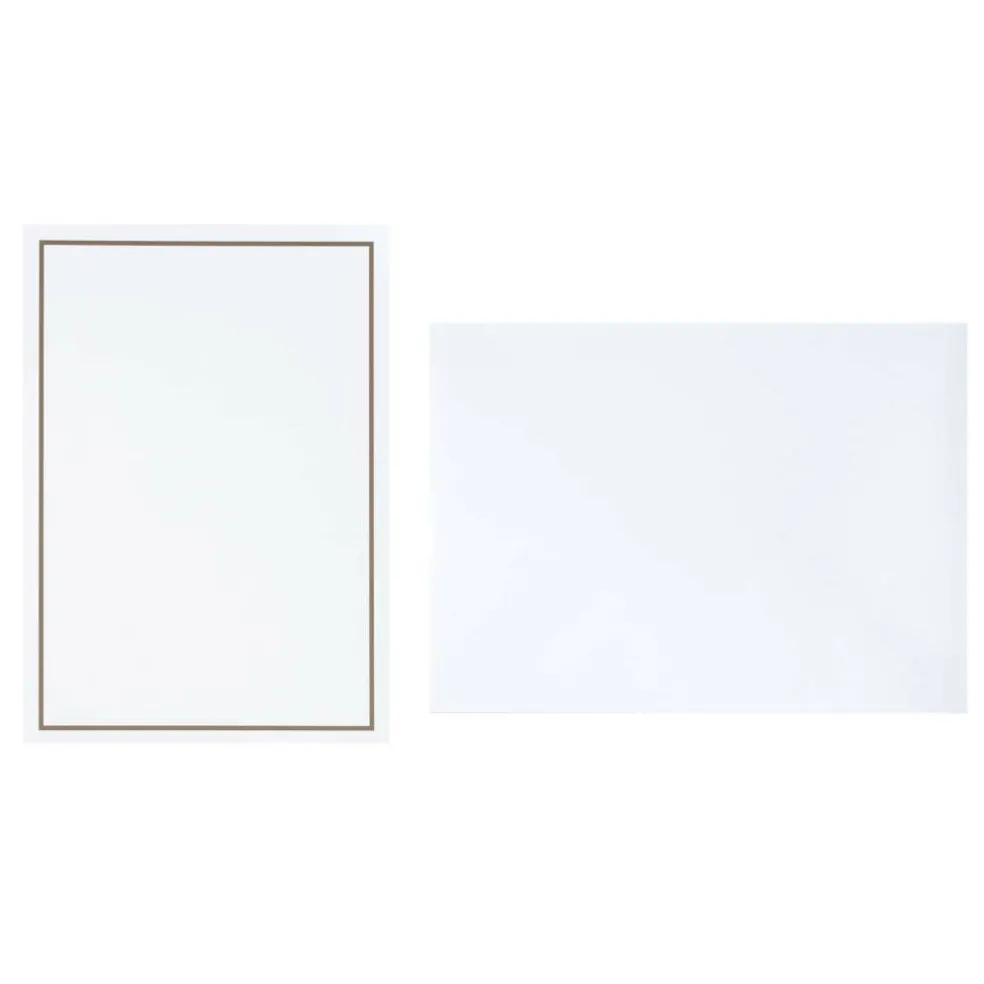 5" x 7" Line Border Flat Card & Envelope Sets, 10ct. by Recollections™