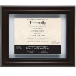 11" x 14" Mahogany & Black Document Float Frame by Studio Décor®