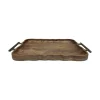 18.6" x 11.8" Mango Wood Tray with Metal Handles by Ashland®