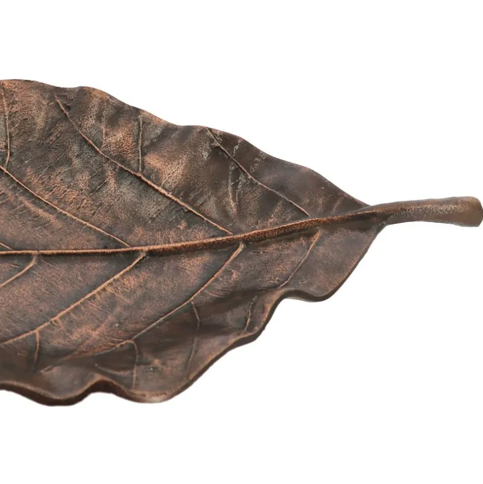 18" x 9.5" Metal Leaf Decorative Tray by Ashland®