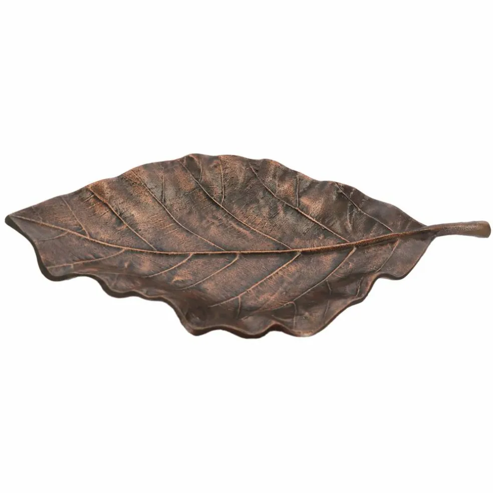 18" x 9.5" Metal Leaf Decorative Tray by Ashland®