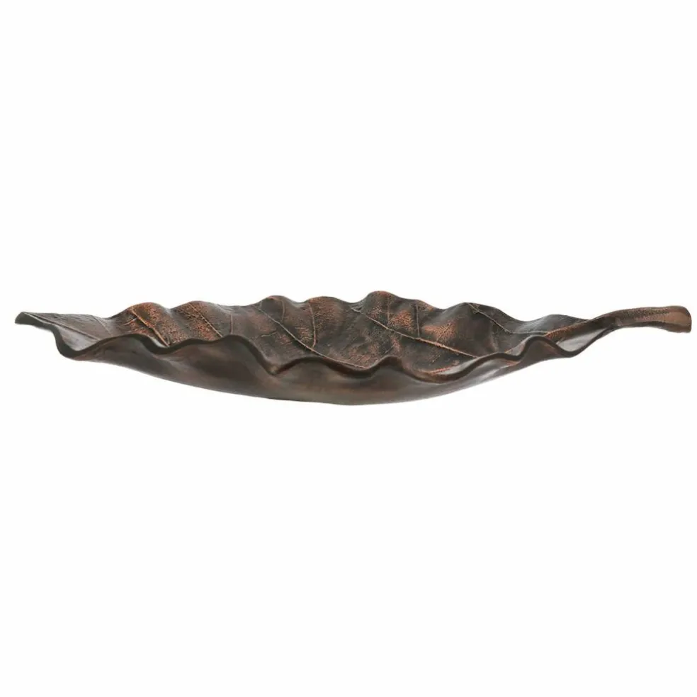 18" x 9.5" Metal Leaf Decorative Tray by Ashland®
