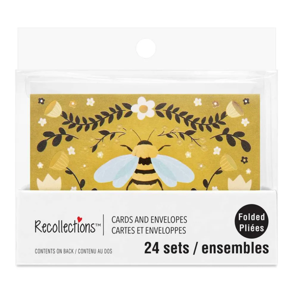 2.5" x 3.5" Mini Bees Card & Envelope Sets, 24ct. by Recollections™