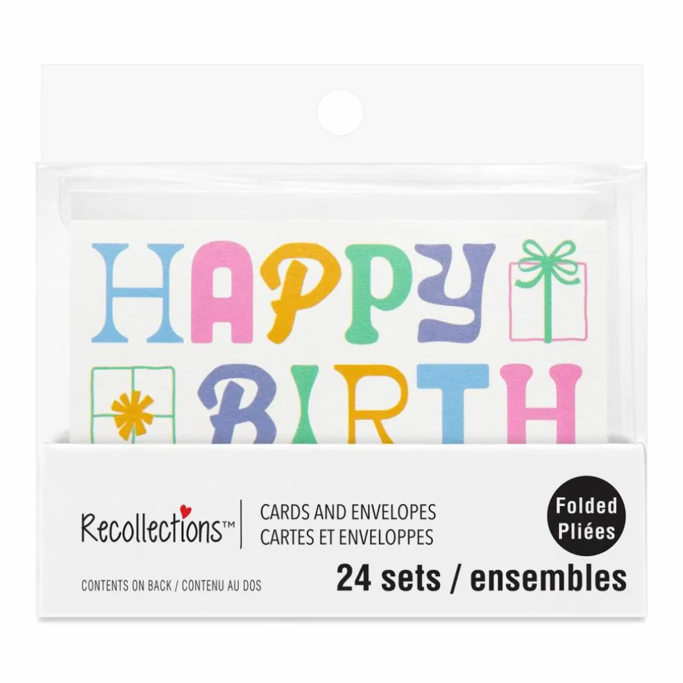 2.5" x 3.5" Mini Birthday Card & Envelope Sets, 24ct. by Recollections™