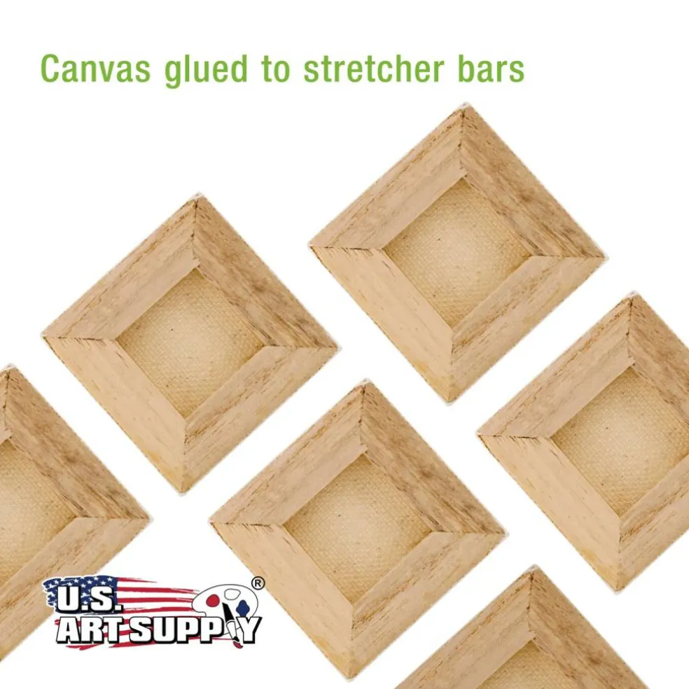 4" x 4" Mini Professional Primed Stretched Canvas 12 Pack