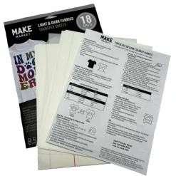 8.5" x 11" Mixed Light & Dark Fabric Transfer Sheets, 18ct. by Make Market®