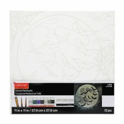 11" x 11" Moon & Bats Canvas Painting Kit by Craft Smart®