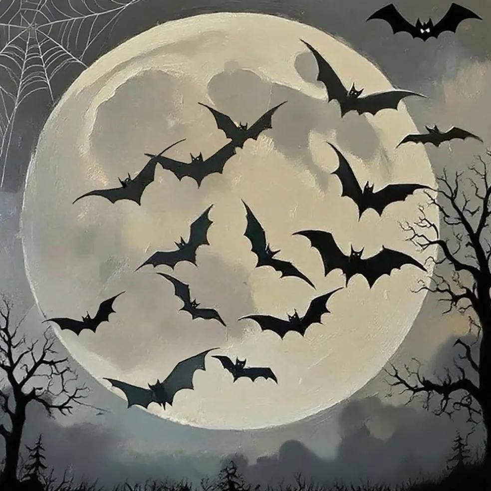 11" x 11" Moon & Bats Canvas Painting Kit by Craft Smart®