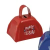 2 3/4" x 2 1/2" Patriotic Red, White & Blue Cowbell Noisemakers 12 Pieces