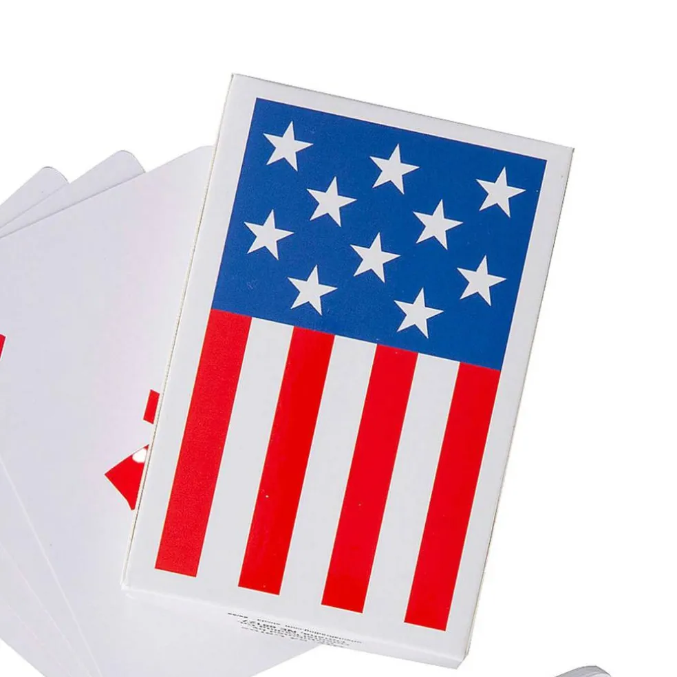 2 1/4" x 3 1/2" Patriotic Red, White & Blue Flag Playing Cards 12 Pieces