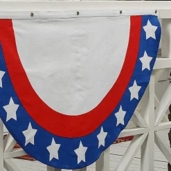 39" x 21" Patriotic Stars & Stripes Cotton Bunting