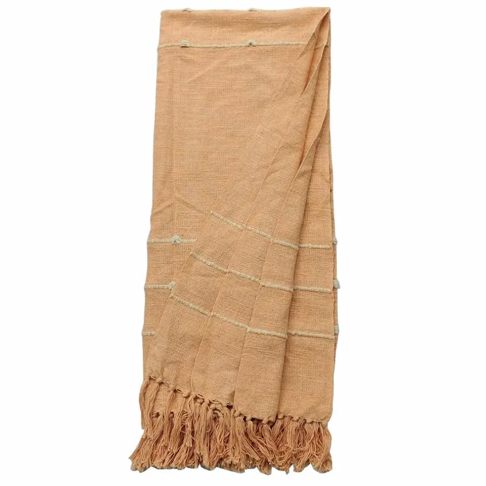 50" x 60" Peach Throw Blanket with Fringe by Ashland®