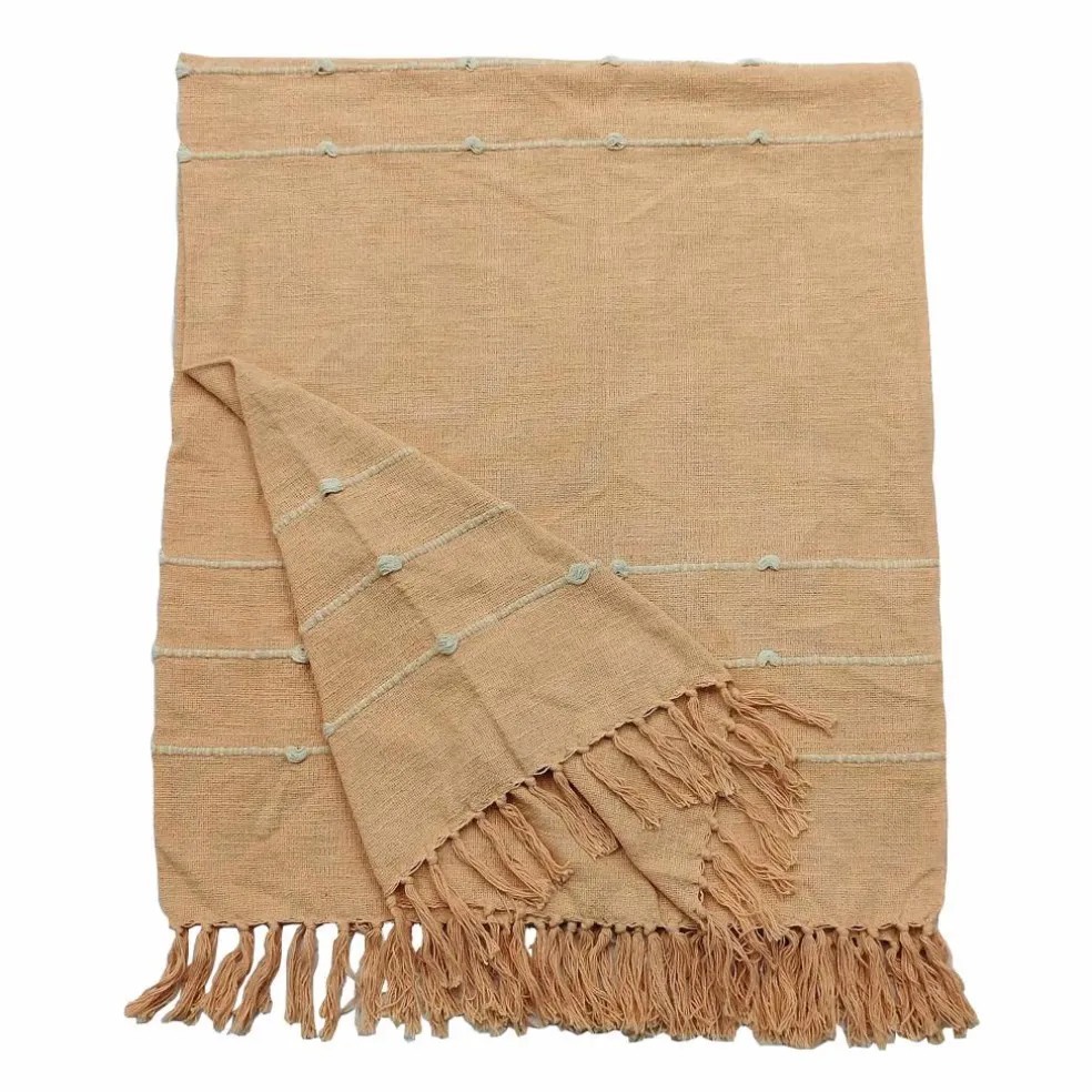 50" x 60" Peach Throw Blanket with Fringe by Ashland®