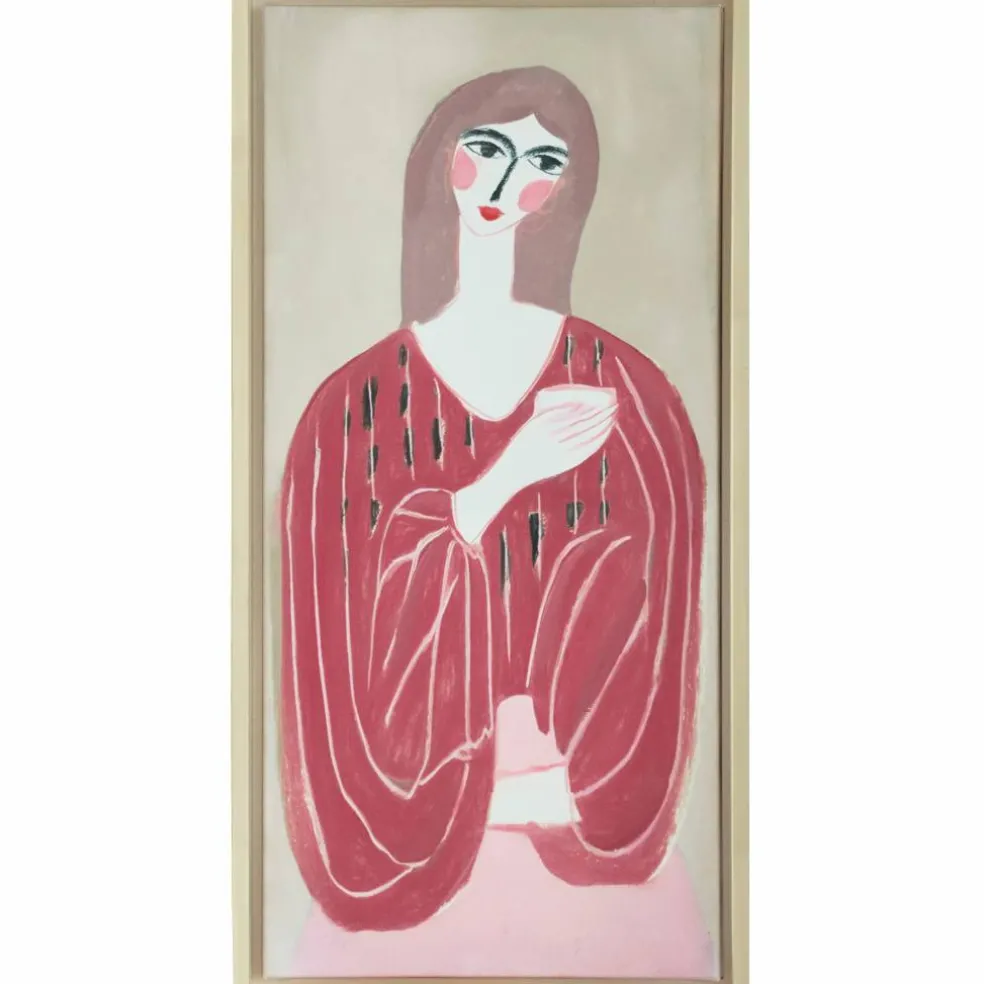 9" x 18" Pink-Brown Lady Wall Décor by Ashland®