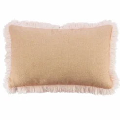 21" x 13.5" Pink Pillow with White Fringe by Ashland®
